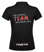 Poloshirt mit Teamslogan